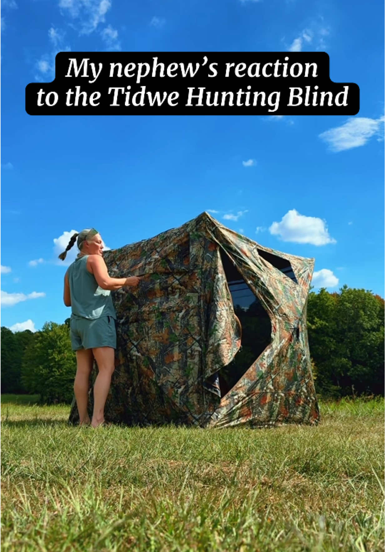 Level up your hunting game this season with the TideWe 3-4 Person See-Through Hunting Blind 🦌🏹. Pop-up design for fast setup, 270° see-through mesh for a full view of your surroundings, and room for the whole crew. Durable, weather-resistant, and designed for stealth—so you can focus on the hunt, not the setup. Perfect for deer season, turkey hunting, or year-round scouting. 👉 Tag your hunting buddy & get ready for your best season yet. #HuntingBlind #DeerHuntingGear #TikTokShopRestock #CreatorIcons #TikTokShopCreatorPicks 