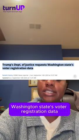 WA pushes back 🚫 The Trump DOJ wants voter registration data, but state officials say elections are already secure — and they won’t hand it over without answers. #VotingRights #WashingtonState #Elections