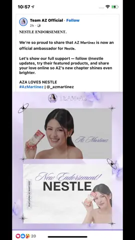 New Endorsement‼️ Congratulations our gurlypop @AZ Martinez‼️ Ang dami mong endorsement this September! #foryoupageofficiall #azmartinez #fyp #foryoupage #pbbcollab 