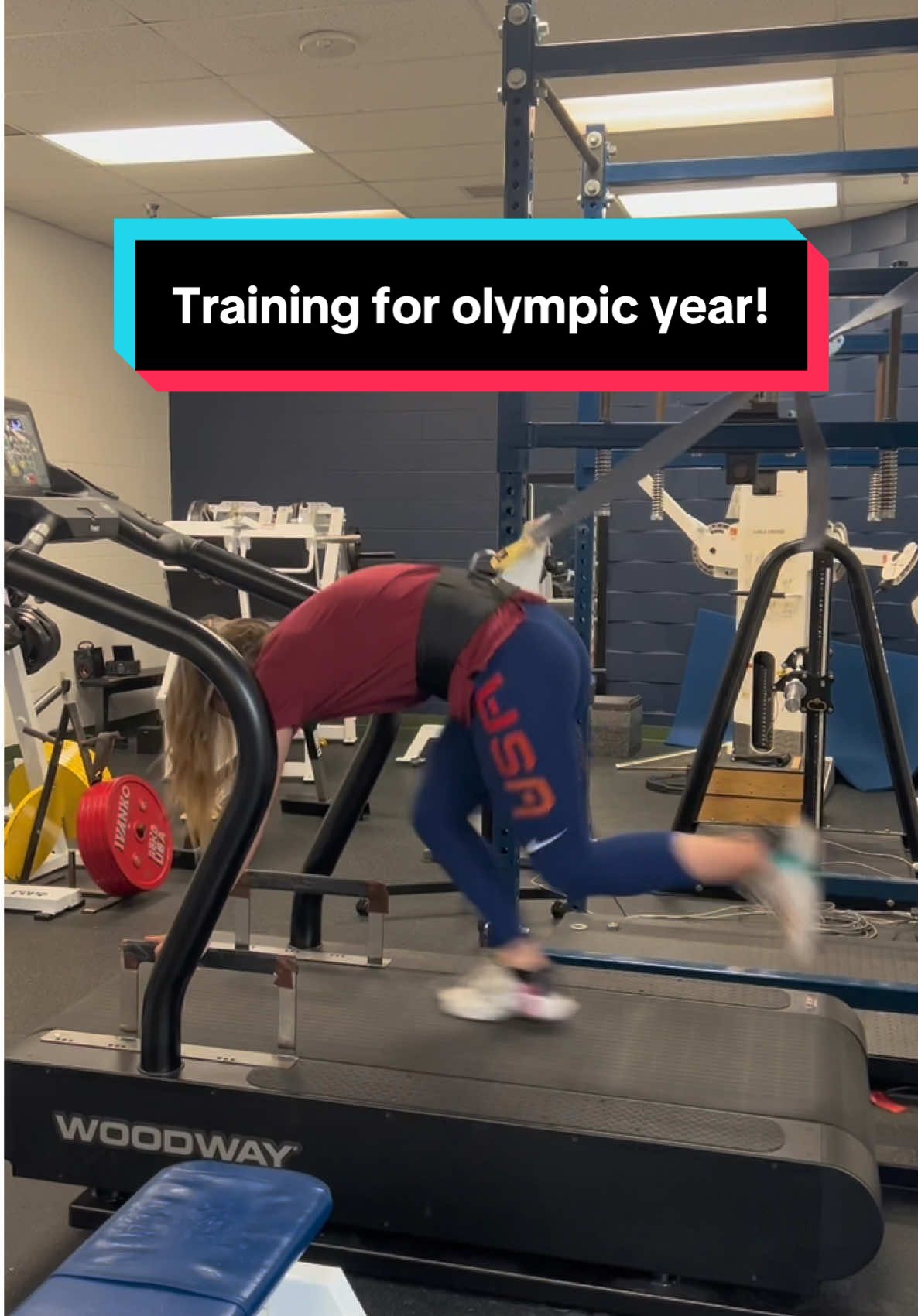 Replying to @auntieteaks you never know what someone is training for ❤️🇺🇸 @Team USA @Olympics #katieulhaender #5timeolympian #runningbentover #olympictiktok #skeletonathlete 