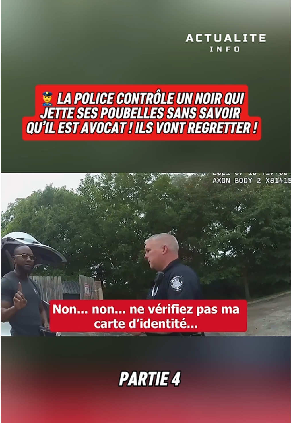 La police contrôle un Noir qui jette ses poubelles sans savoir qu’il est avocat #avocat #police #policier 