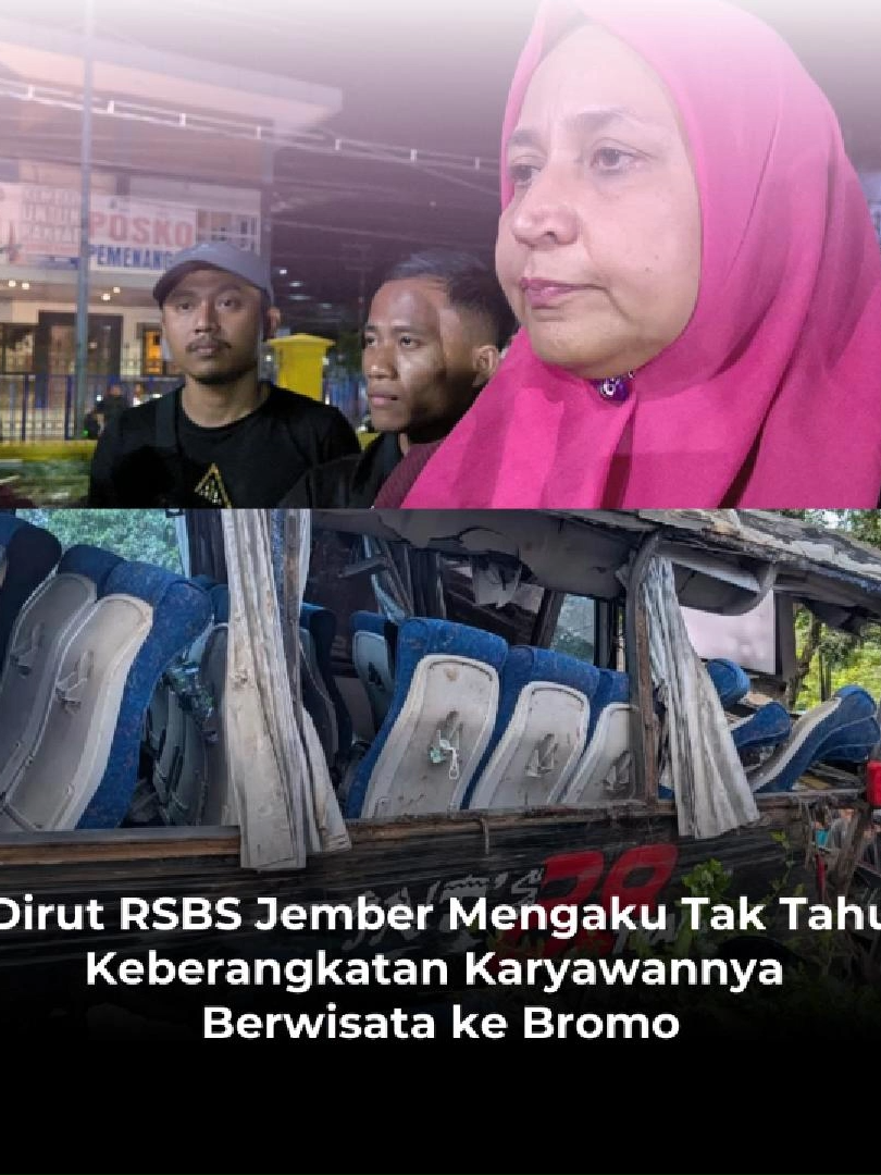 Dirut RSBS Jember Mengaku Tak Tahu Keberangkatan Karyawannya Berwisata ke Bromo. Direktur Utama sekaligus pemilik Rumah Sakit Bina Sehat (RSBS) Jember dr Faida mengaku tak tahu sejumlah pegawainya berlibur ke Gunung Bromo, Jawa Timur.  Faida menegaskan, rekreasi berujung maut di lereng Gunung Bromo pada Minggu (14/9/2025) siang itu bukanlah agenda perusahaan. Liburan itu, kata dia, murni inisiatif sejumlah karyawannya secara mandiri dan mengajak keluarga.  