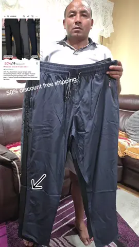 #3pcsplussizeMen 'scasualsimplesolidsyraightlegpants3packwithzipperpocketsanddrawstring#trending #fypシ 