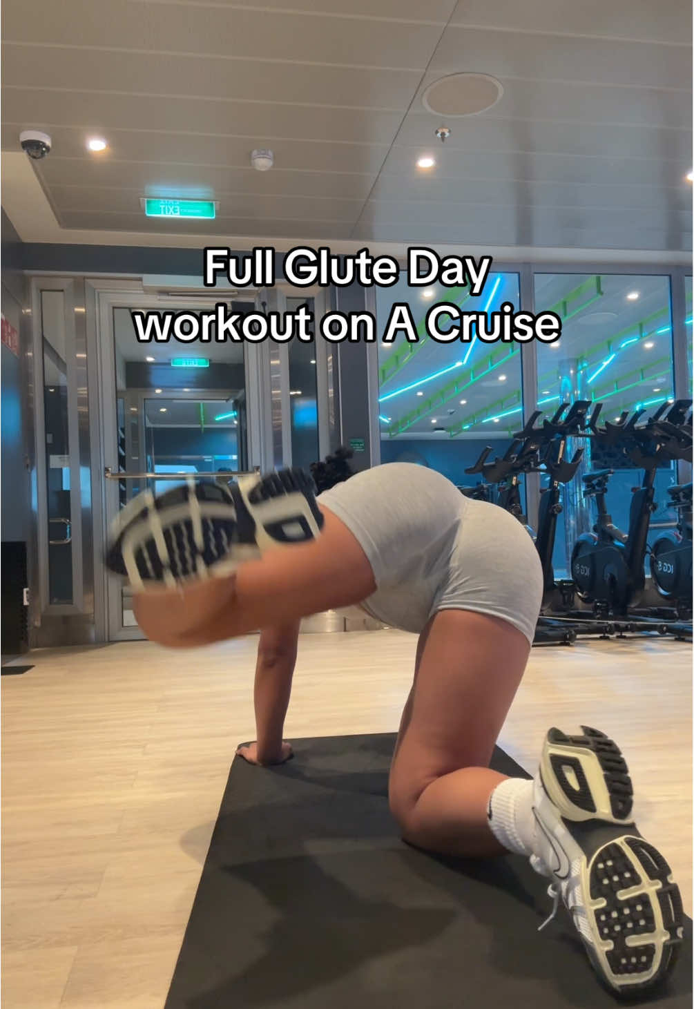 Staying in shape while on vacation is manadatory before you go cheat on your diet lol and thankfully I had a good view while I was at it too! Watch til the end for a suprise 💪🏼🤩 #GymTok #gymgirls #gymmotivation #vacation 