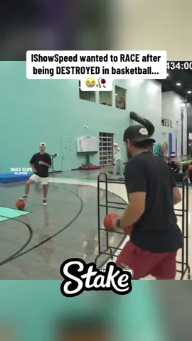 IShowSpeed wanted to RACE after being DESTROYED in basketball…😭🥀                    | Daily Clips | #ishowspeed #fyp #speed 