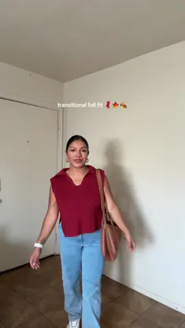 It’s below 80 degrees (79 to be exact ) Let me pull my cute sweaters out 🤭 #falltransitionoutfit #falloutfits #fallincalifornia 