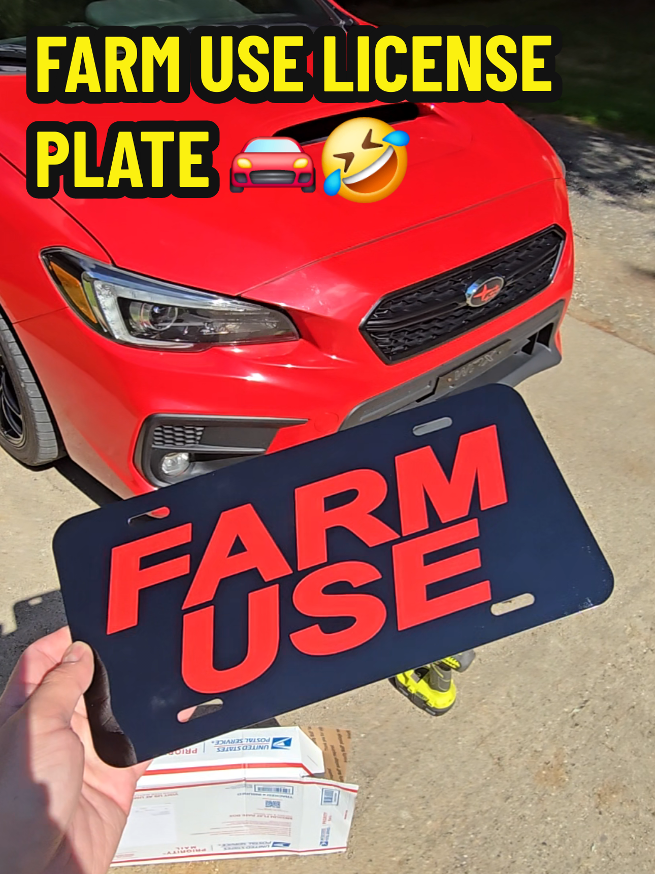 Farm Use Plate 🚘🤣 #farmuse #customlicenseplate #farmtok 