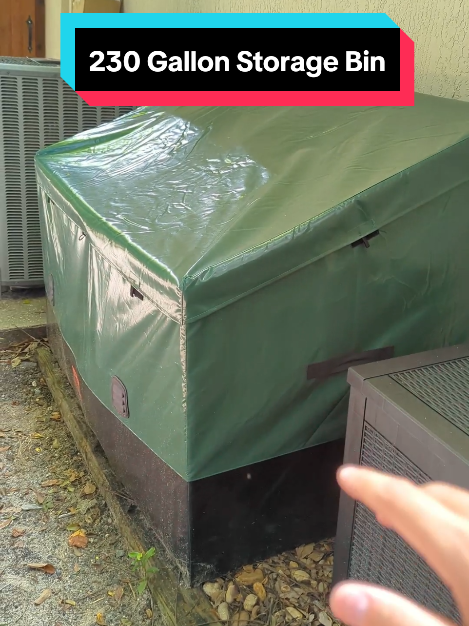 230 Gallon indoor/outdoor storage bin! This thing is huge! 🤯 #storagebin #storagebox #blueystoragebin #storagebox  #outdoorstoragebin 
