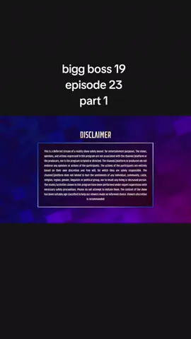 bigg boss 19 bigg boss 19 episode 23 #creatorsearchinsights #fyp #foryoupage #viral #tiktok @#foryou 