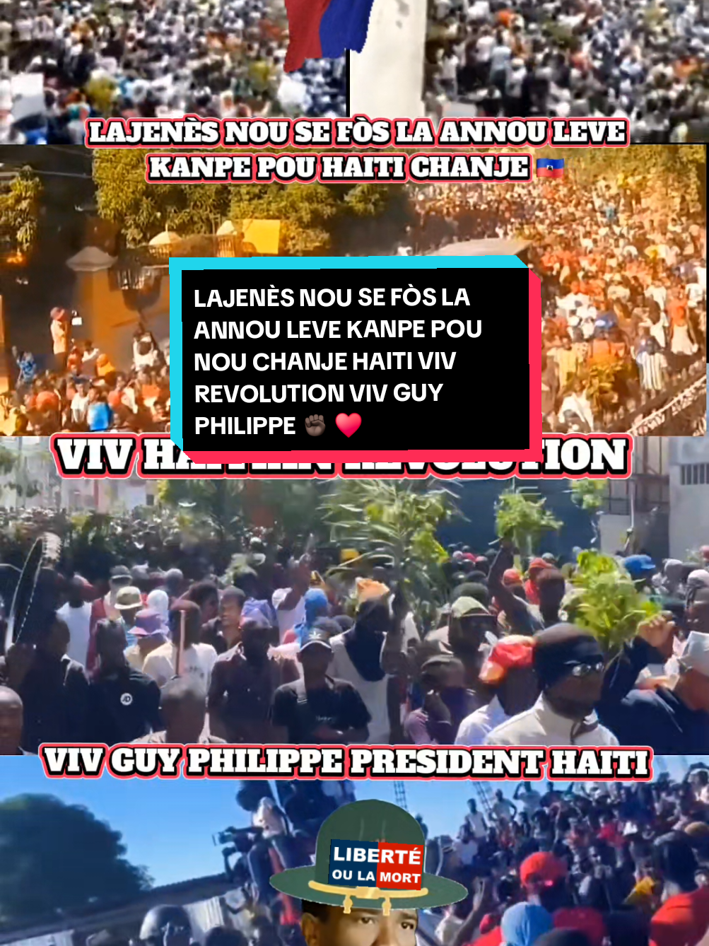 LAJENÈS NOU SE FÒS LA ANNOU LEVE KANPE POU NOU CHANJE HAITI VIV REVOLUTION VIV GUY ✊🏿 #haitianrevolution #guyphilippe #haitiantiktok🇭🇹 #haitiantiktok #creatorsearchinsights 