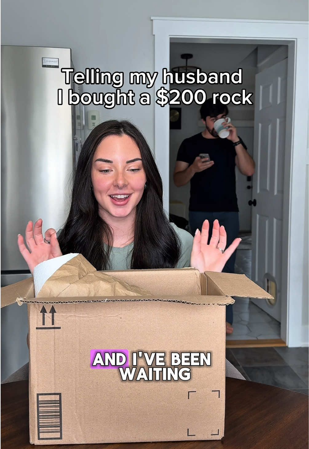 Convincing my husband I bought a fancy rock as decor to get his reaction 😅🪨