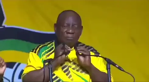 President Matamela Cyril in on manucipality 