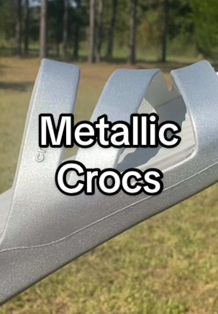New metallic Crocs #crocs #crocssandals #sandals #crocsgang 