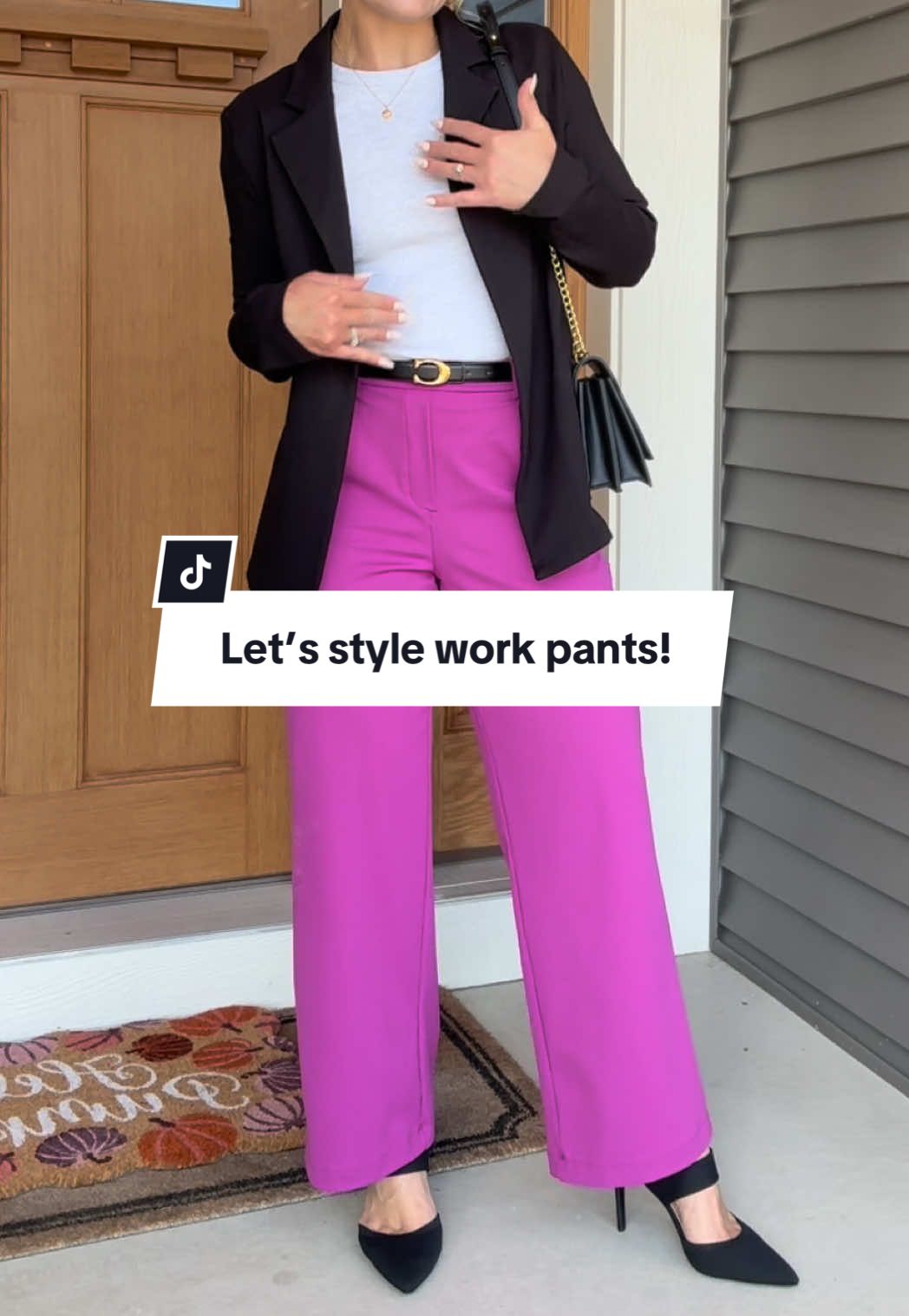 Replying to @Goodhartedwoman here are some different ways I would style these pants! #workpants #businesscasual #officeootd #officefits #officeoutfit 
