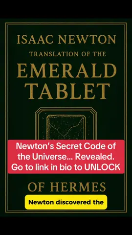 Newton uncovered the hidden code of the universe. Unlock the Emerald Tablet — alchemy, cosmic secrets, and the mechanics of reality itself. Click on our bio for your free book and comment “read” to see the full collection.                                                  #storytime #ancienthistory #cathedrals #ancientarchitecture #tartaria 