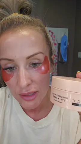 Brightening under eye patches with caffeine. These are amazing for your under eyes.  #undereyepatches#drmtgly#skincare#tiktokshop#viralundereyepatches