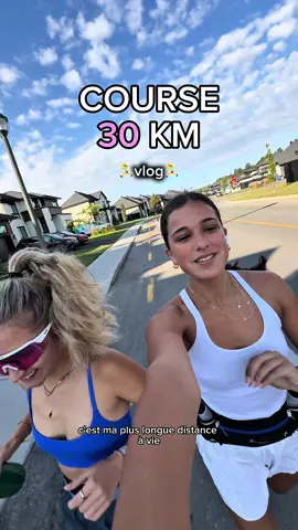 30 KM run avec @elise 🏃‍♀️🎀 #course #run #runningvlog #longrun #rungirl 