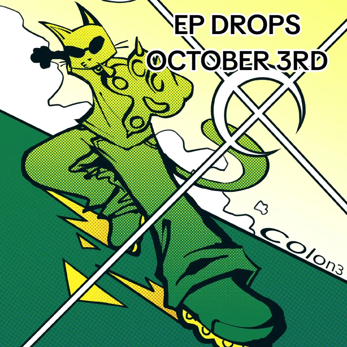 my jet set radio inspired EP comes out October 3rd!! #bigbeat #colon3 #hidekinaganuma #jetsetradio #bombrushcyberfunk 