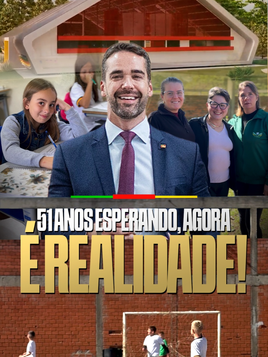 🏫 Onde o tempo parou por cinco décadas, agora a vida vai correr solta! A construção do ginásio da Escola Catarina Bridi, em Ibarama, finalmente vai acontecer. Um espaço que por 50 anos existiu apenas na esperança da comunidade agora começa a virar realidade, com R$ 3 milhões de investimento e um novo padrão para a Rede Estadual. Este governo não empurra problemas. A educação é prioridade real, não de discurso. E quando há uma demanda histórica como essa, todas as forças se alinham para resolver. Porque escola de verdade precisa ter estrutura, cuidado e futuro. 💙