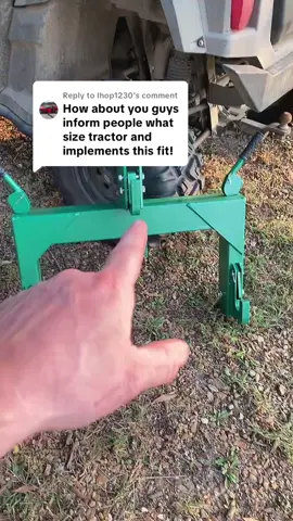 Replying to @Ihop1230 Fits a Cat 1 tractor, 3000lb load and you can hook whatever you want to it 🍀 YITAMOTOR 3 Point Quick Hitch Attachment for Category 1 Tractors, 3000LBS Heavy Duty 3 Pt Tractor Hitch with 2
