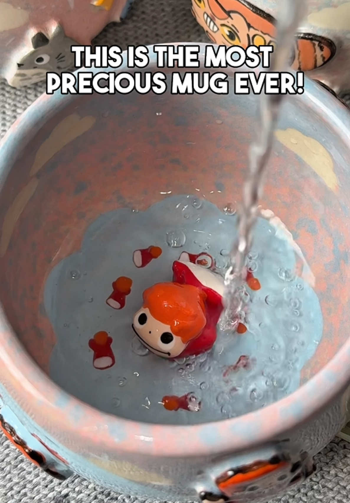 Check out this beyond adorable #ponyo mug! It’s by @Biggie Projects and they are #studioghibli themed #anime #pottery #ceramic handmade artwork 