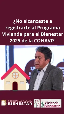 ¿No alcanzaste a registrarte al Programa Vivienda para el Bienestar 2025 de la CONAVI? No te preocupes, porque todavía hay opciones. La Comisión Nacional de Vivienda suele abrir nuevas etapas y convocatorias en diferentes periodos del año, además de que puedes dar seguimiento en los módulos instalados en tu municipio para conocer si habrá prórrogas o nuevas fechas. También es importante tener listos tus documentos personales y comprobantes para que, en cuanto se anuncie la siguiente fase, no pierdas la oportunidad de inscribirte. Comenta la palabra vivienda si necesitas más información, guarda este video y compártelo con quienes también se quedaron fuera del registro inicial. #ViviendaBienestar #Conavi2025 #RegistroVivienda #vivienda #ProgramasDelBienestar