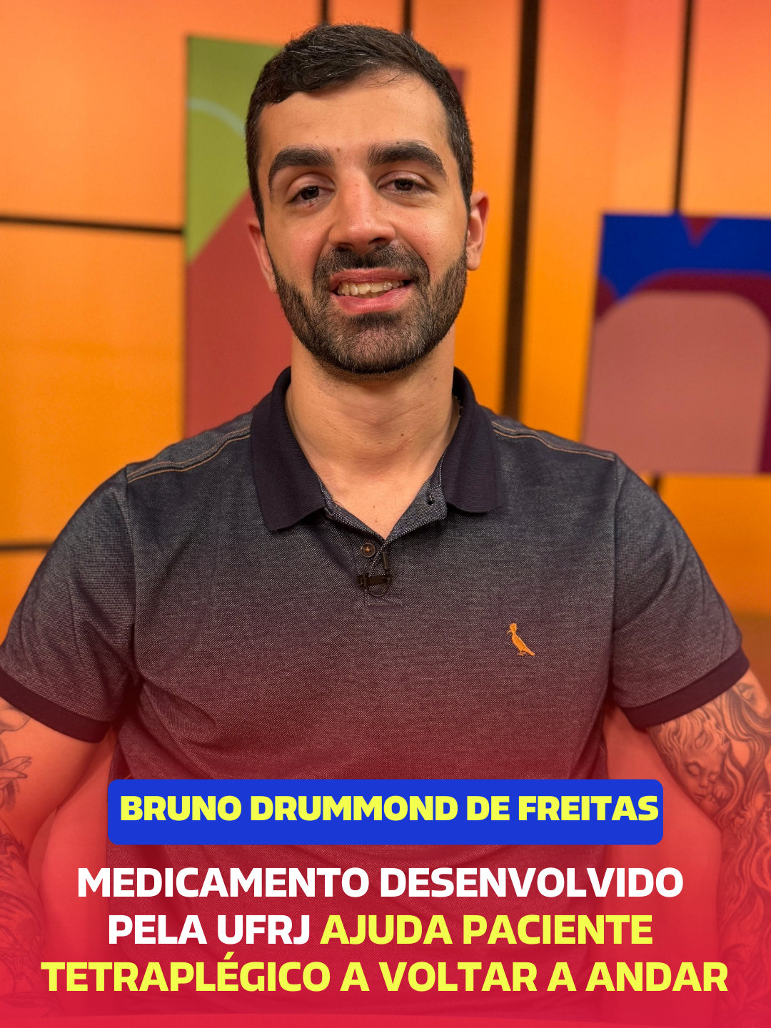 Tratamento brasileiro, desenvolvido pela UFRJ e liderado pela professora e pesquisadora da Tatiana Sampaio, ajudou Bruno Drummond de Freitas a voltar a andar, após acidente que o deixou tetraplégico. Veja o depoimento e a participação deles no nosso #SemCensura. A entrevista completa está disponível no canal da TV Brasil no YouTube. Link na bio. 📲 #Saúde #Brasil #Ciência