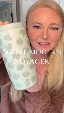 The print is adorable but the design? GENIUSSSS😍 #simplemodern #voyager #ceramicmug #travelmug #travelcoffee   simple modern signature voyager harvest collection fall collection - ceramic travel mug - ceramic travel coffee mug 