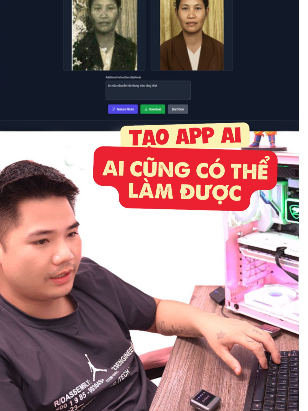 Hướng dẫn làm APP AI mà ai cũng có thể làm được#aistudio #ai