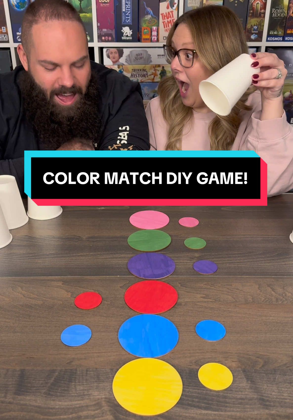 Match All Your Colors To Win This DIY Game!! #boardgames #GameNight #couple #fun 