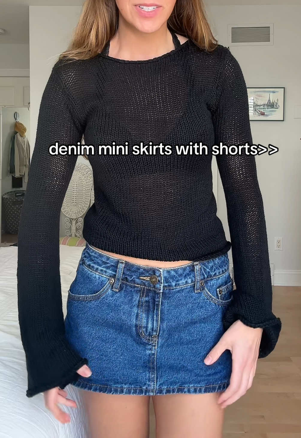 Wearing a small! #denimskirt #denimskort 