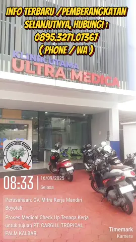 Bagi yang masih mengganggur dan serius mencari pekerjaan, ada loker tersedia, bisa langsung kontak nomer WA di BIO ya. *. Pemberangkatan terdekat kita untuk tujuan ke : DSN GROUP KALTENG ( PT. INTIGA PRABHAKARA KAHURIPAN ) satu group dengan MAKIN GROUP, terakhir kumpul tanggal 21 SEPTEMBER 2025 pagi di Lokasi titik kumpul CV.Mitra Kerja Mandiri Boyolali, Jawa Tengah. Terima Kasih. #sawit #sawitontiktok #lokerpemanensawit #lokersawitkalimantan #lokersawit 