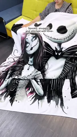 Jack Skellington blanket #blanket #halloween #jackskellington #halloweenblanket #nightmarebeforechristmas 