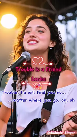 Lenka - Trouble is a Friend - Lyrics #aimusicsinger #emotionalcover #emotionalpop #englishsongs #fyp 
