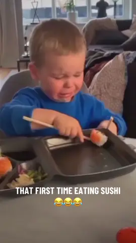 SUSHI CAN BE STRESSFUL 🍣 😂 #fyp #sushi #repost #eat #funny 