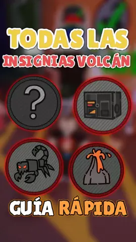 GUÍA RÁPIDA para las 4 NUEVAS INSIGNIAS del Bioma Volcán en 99 Noches en el Bosque #robloxfyp 