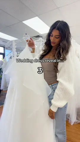 Wedding dress reveal! #weddingdress #weddingdresstryon #weddingdressreveal #transition #weddingdressshopping 