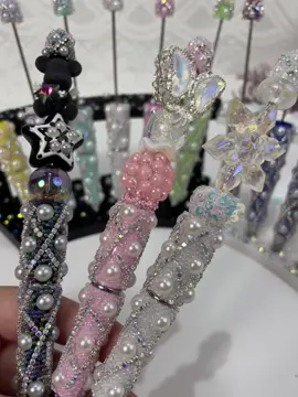 Special Bubble pearl diamond 💎 pens, 12 colors totally 👍 so gorgeous 🤩 make Simple DIY here by Jency💕 If you love them, click link here to buy ❤️#DIY #beadablepens #fancy #gorgeous #special 