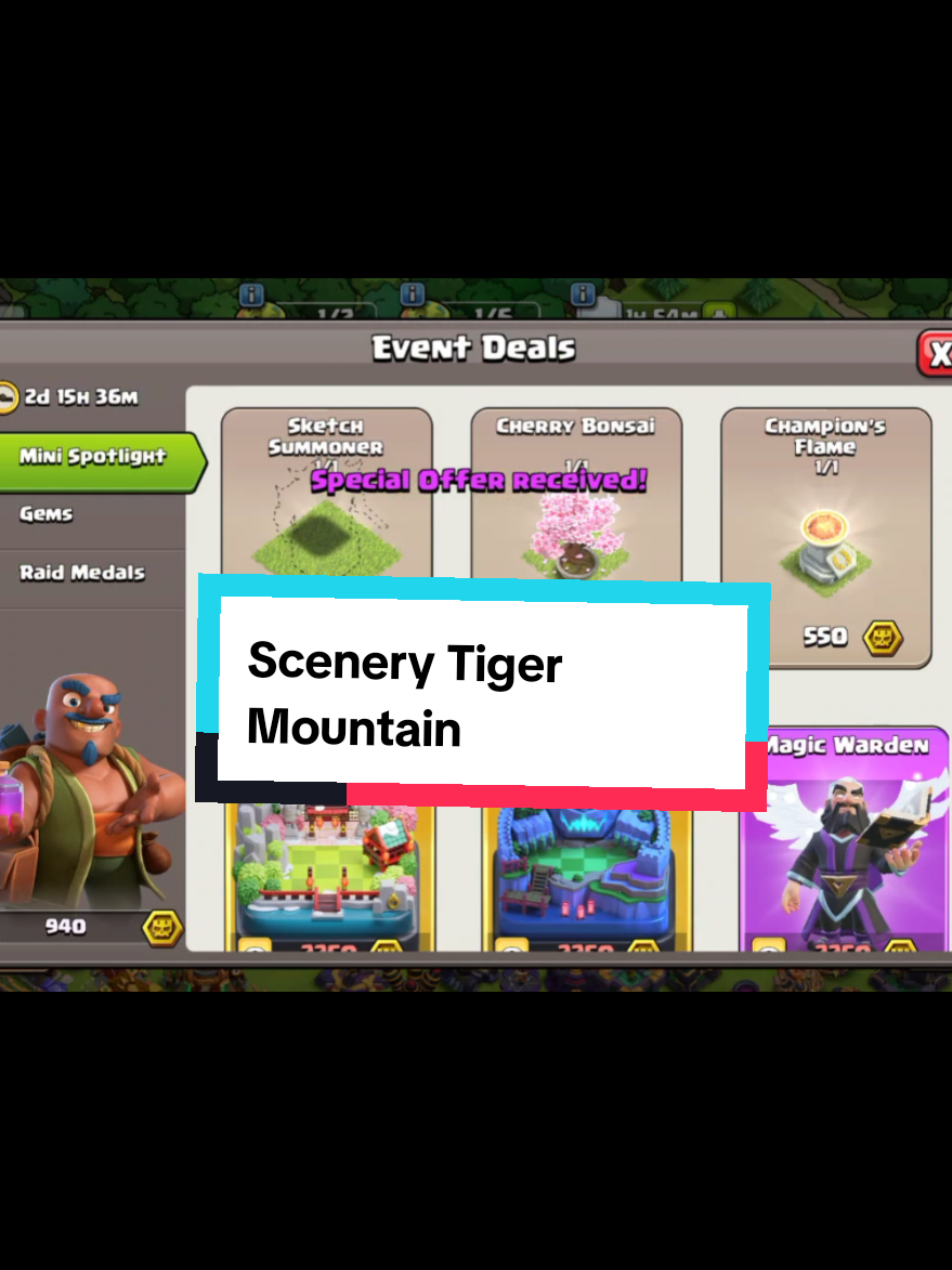 Mini event Clash of clans #rewards #spotlight #event #fun #scenery 