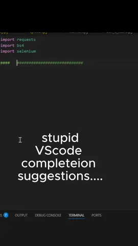 VScode completion suggs #python #vscode #coding #codinghumor #programminghumor #bazinga #AI