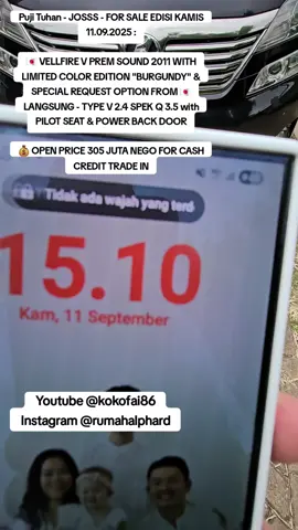 #rumahalphardkokofai #kokofai86channel #kokofai86joss #kokofai86 #alphard2017 #alphardindonesia #mobilkeluarga #mobilidamankeluarga #jualbelialphard #jualalphard #jualalphardbekas #alphardjakarta #alphardbandung #alphardsurabaya #alphardbali #jualbelialphard #jualvellfire #jualvellfirebekas #bursamobilbekas #bursamobil 