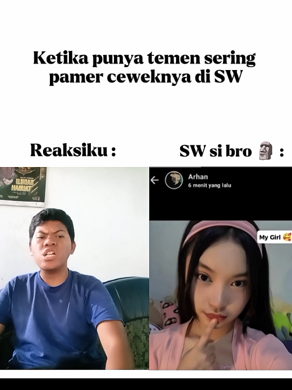 Pamer Terus 🗿  Sc@_videojkt48 dan @wielino  #meme #memes #memestiktok #unik #lewatberanda 