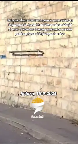 Sebagian dari penyerbuan pasukan pendudukan ke lingkungan Bir Ayub di kota Silwan selatan Masjid Al-Aqsa, bersamaan dengan pelaksanaan operasi pembongkaran di lingkungan tersebut.