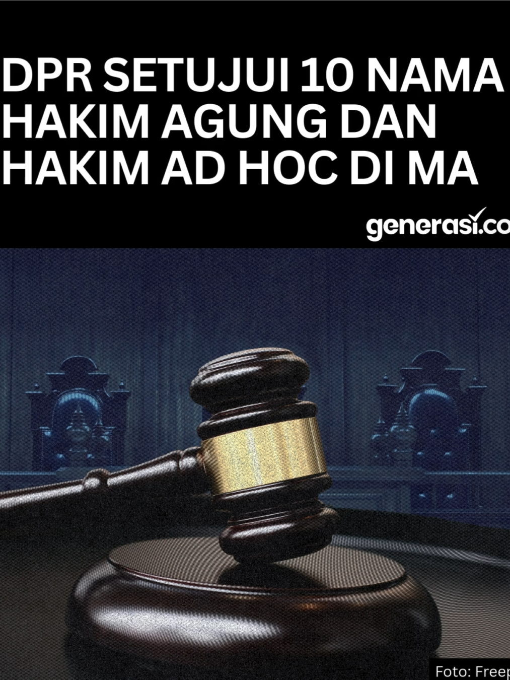Komisi III DPR RI menyetujui sembilan hakim agung dan satu hakim ad hoc HAM Mahkamah Agung 2025, Selasa (16/9/2025). Keputusan diambil usai delapan fraksi partai politik menyetujui 10 nama tersebut. Selengkapnya di postingan berikut! #hakimagung #mahkamahagung #dpr #generasico
