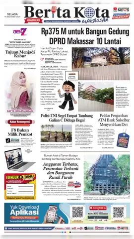 Rp375 M untuk Bangun Gedung DPRD Makassar 10 Lantai  Pemerintah Kota Makassar telah mengajukan proposal ke Kementerian Pekerjaan Umum (PU) untuk pembangunan gedung DPRD Kota Makassar.  Langkah itu diambil setelah Kementerian PU menyatakan komitmennya untuk membantu pembangunan gedung pemerintah yang terbakar akibat aksi demonstrasi yang berujung ricuh pada Jumat (29/8) lalu.  Kepala Dinas Pekerjaan Umum Kota Makassar Zuhaelsy Zubir menerangkan, pihaknya sudah mengajukan usulan anggaran ke Kementerian PU sebesar Rp375 miliar. “Kami sudah usulkan. Estimasinya sekitar Rp375 miliar,” ungkap wanita yang akrab disapa Helsy saat ditemui di Kantor Wali Kota Makassar, Senin (15/9). baca berita selengkapnya di website kami di www.beritakotamakassar.com atau berlangganan koran digital kami untuk berita menarik lainnya. #beritakotamakassar #beritaonline #gedungdprdmakassar #dprdmakassar 