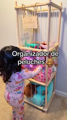 Large Stuffed Animal Storage & Organizer, 54 inch Tall Wooden Cute Zoo Toy Holder w/Building Block Storage Bag, Premium Wooden Material with Elastic Cord For Toddler Rooms, Playrooms & Bedrooms #kids #organization #kidsroom #toystorage #tiktokshopcreatorpicks  
