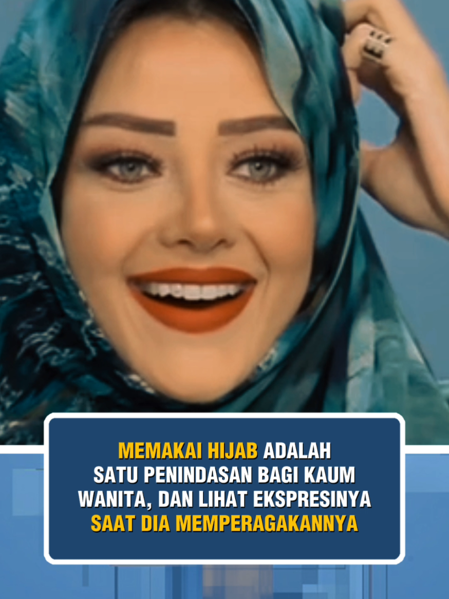 Perempuan itu terkejut! Menatap dengan heran dan kagum, seakan wajah yang kembali menatapnya itu bukanlah miliknya sendiri. Sebuah kain panjang berwarna lembut, terurai menutupi rambut dan lehernya. Hijab, bukan sekadar kain, tapi sesuatu yang selama ini hanya ia pandang dari jauh, penuh dengan prasangka dan penolakan. Radwa el-Sherbiny. Seorang Presenter TV di Mesir. Dia dianggap melakukan 