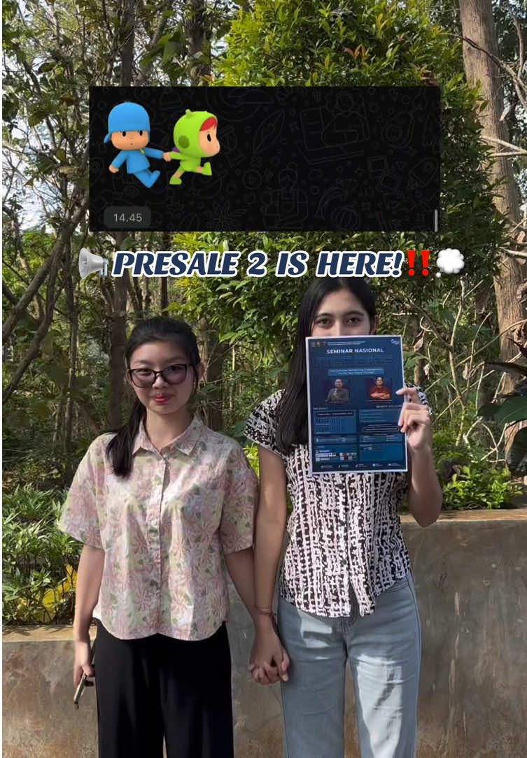 📲 Lagi buka WA, tapi isinya cuma “nongki kapan?” sama “gabut banget” 😩 Daripada bengong no direction, mending jadi 𝘨𝘢𝘣𝘶𝘵 𝘱𝘳𝘰𝘥𝘶𝘬𝘵𝘪𝘧 di 𝗦𝗲𝗺𝗶𝗻𝗮𝗿 𝗡𝗮𝘀𝗶𝗼𝗻𝗮𝗹 𝗜𝗧𝗖𝗖 𝟮𝟬𝟮𝟱🔥 ✨ Insight fresh + pembicara inspiratif ✨ Plus Ilmu & relasi baru buat upgrade masa depan kamu 👀 Penasaran? Kepoin IG @itcc_udayana 🎁 ssst.. ada mystery gift up to Rp500.000!🤫 ⚡ 𝐍𝐨𝐰 𝐨𝐧 𝐏𝐫𝐞𝐬𝐚𝐥𝐞 𝟐! Pendaftaran diperpanjang sampai 𝟰 𝗢𝗸𝘁𝗼𝗯𝗲𝗿 𝟮𝟬𝟮𝟱 💥 🔗 https://itcc.hmtiudayana.id #ITCCUdayana #ITCC2025 #hmtiudayana 
