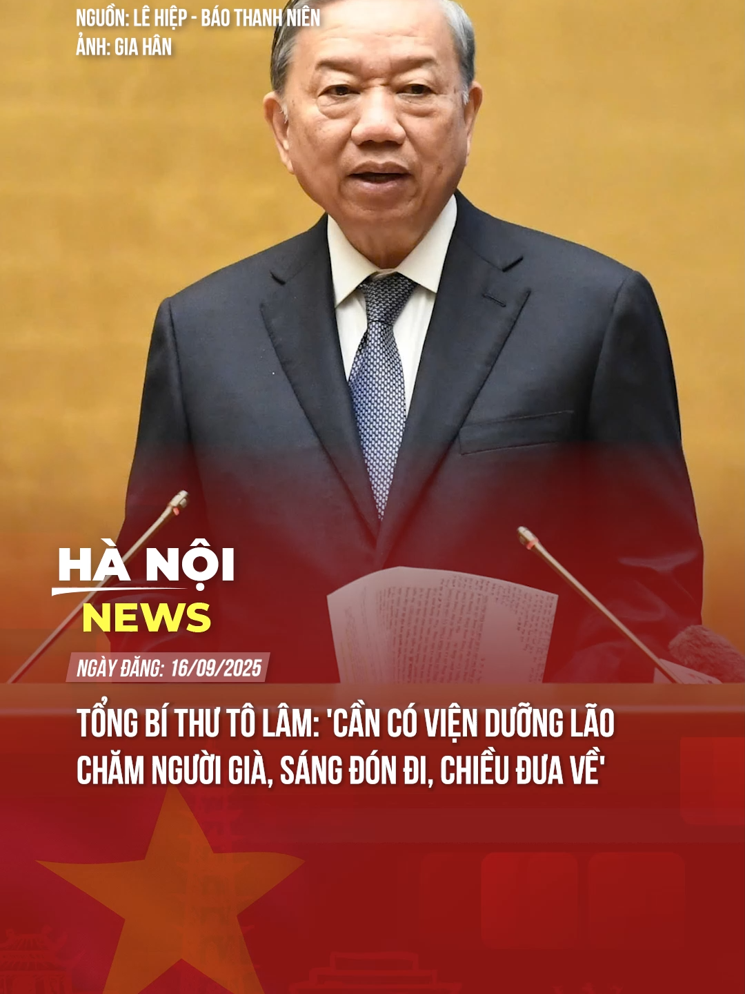 TỔNG BÍ THƯ TÔ LÂM: 'CẦN CÓ VIỆN DƯỠNG LÃO CHĂM NGƯỜI GIÀ, SÁNG ĐÓN ĐI, CHIỀU ĐƯA VỀ' #theanh28 #tiktoknews #hanoinews