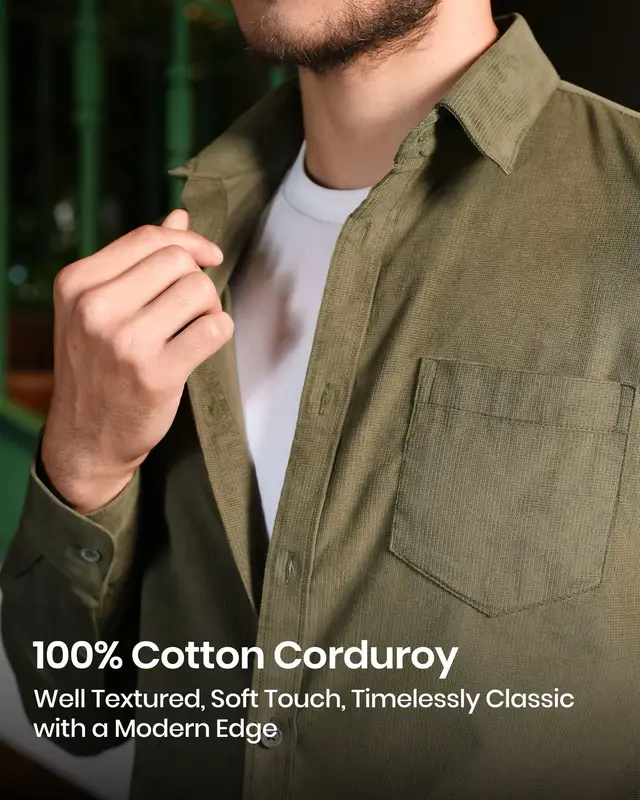 Ever tried 100% cotton corduroy? 🌿  With its soft texture, it gives you that classic look with a modern twist. Perfect for days when you want comfort that stands out. How would you style yours? 🤔 'Havied' is available in three colors (Olive, Black & white) get yours now, click the link in bio 🛒 #Manzone #Kemeja #outfitideas #rekomendasioutfit #fyp 
